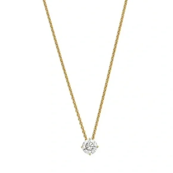 14K Yellow Gold 1/2ct Solitaire NECKLACE